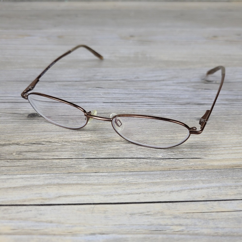 Anne Klein Eyeglass Frames AK 9042 419-S Brown Oval‎ Metal Women 48-17-135
